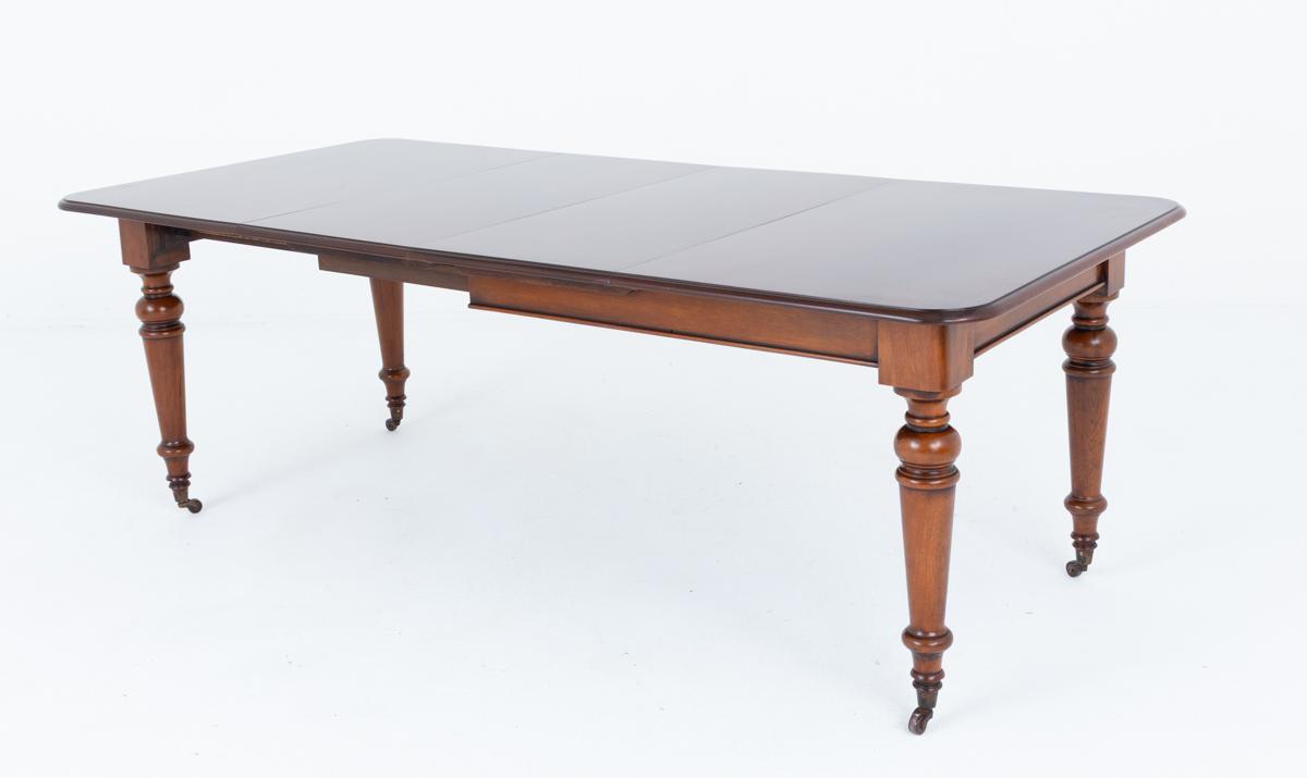 Victorian Mahogany 2 Leaf Extending Dining Table (1 of 8)