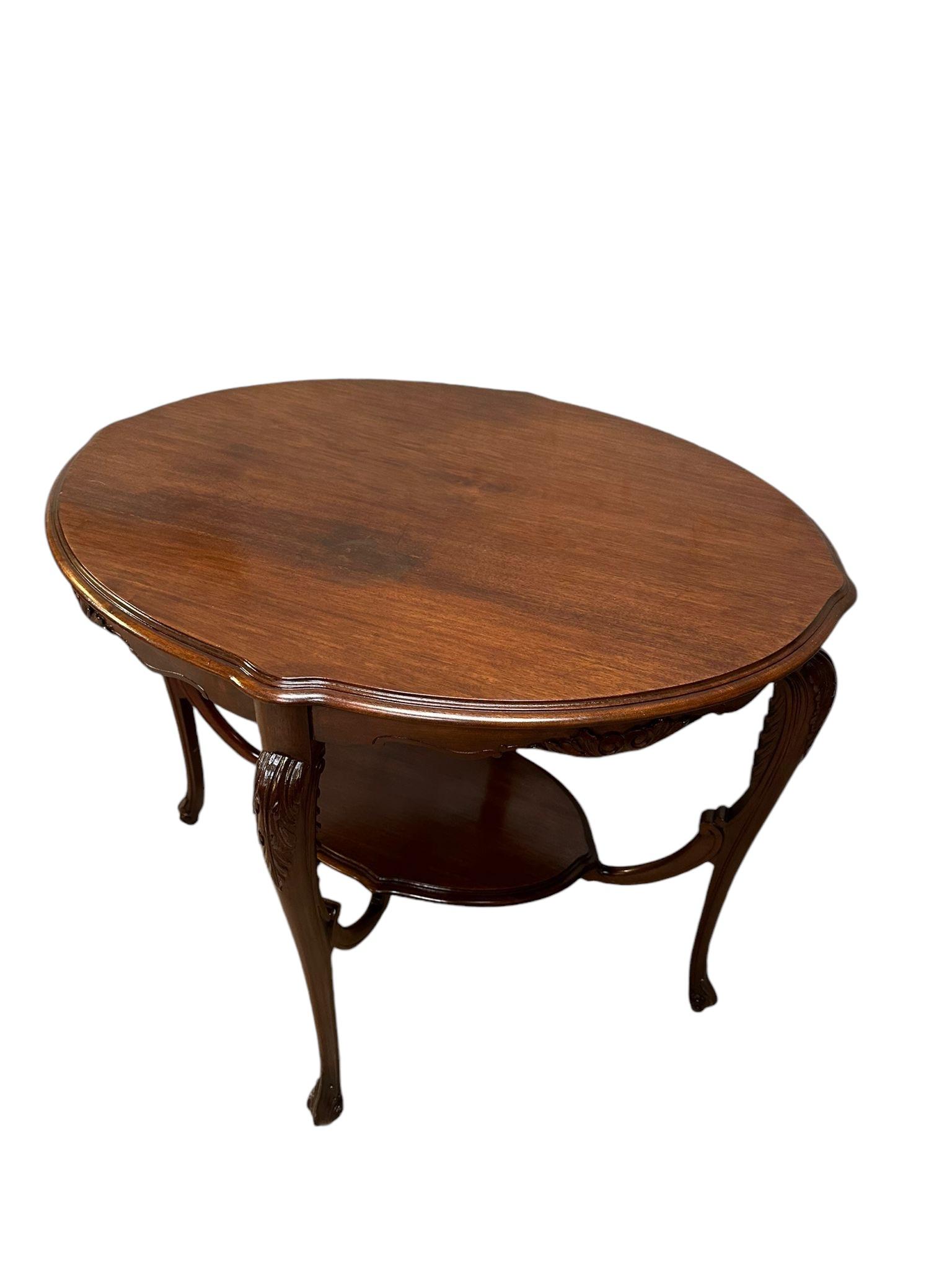 Antique English Chippendale Style Mahogany Tea Table c.1910 (1 of 9)