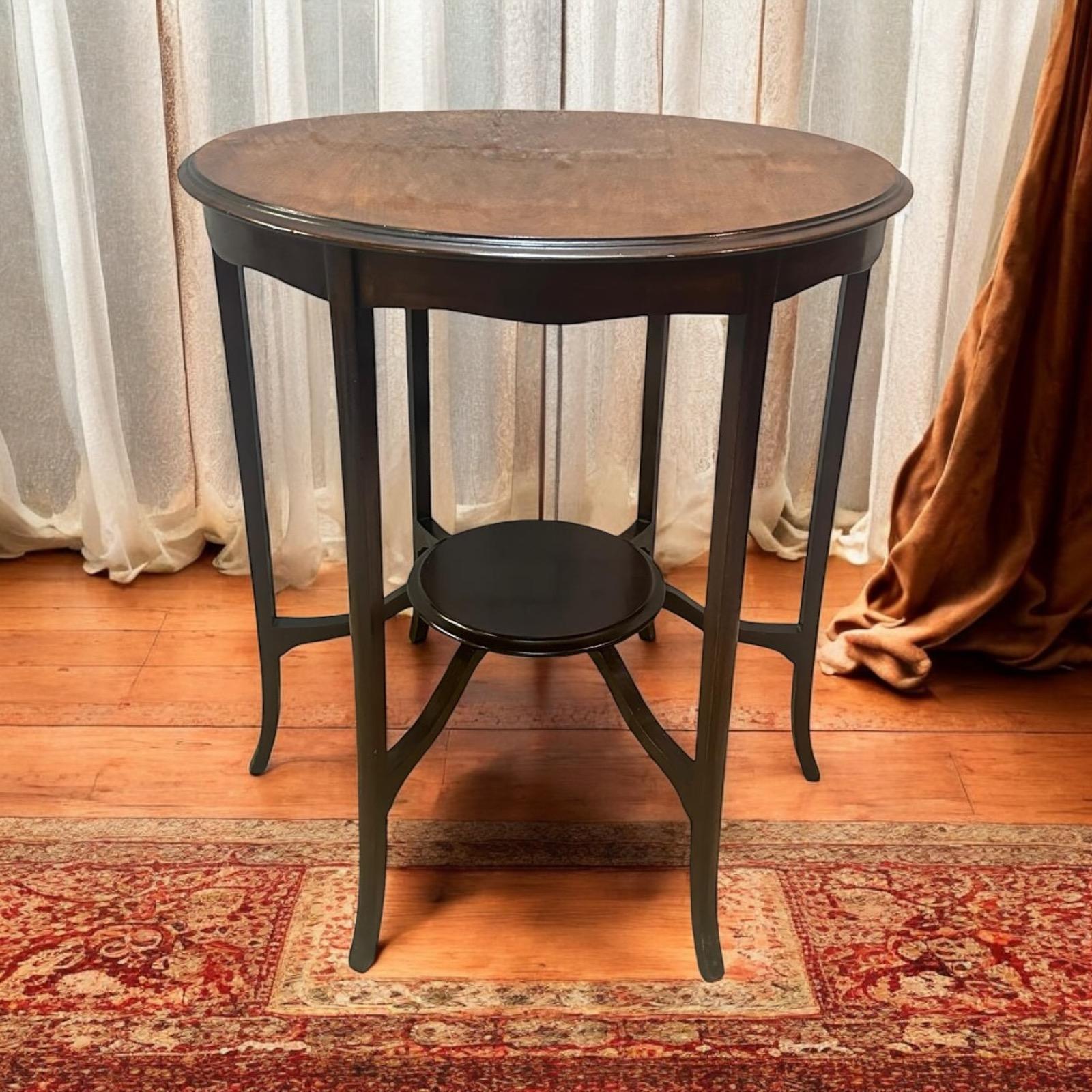 Antique Victorian Mahogany Side Table / 6 Legged c.1880 (1 of 6)