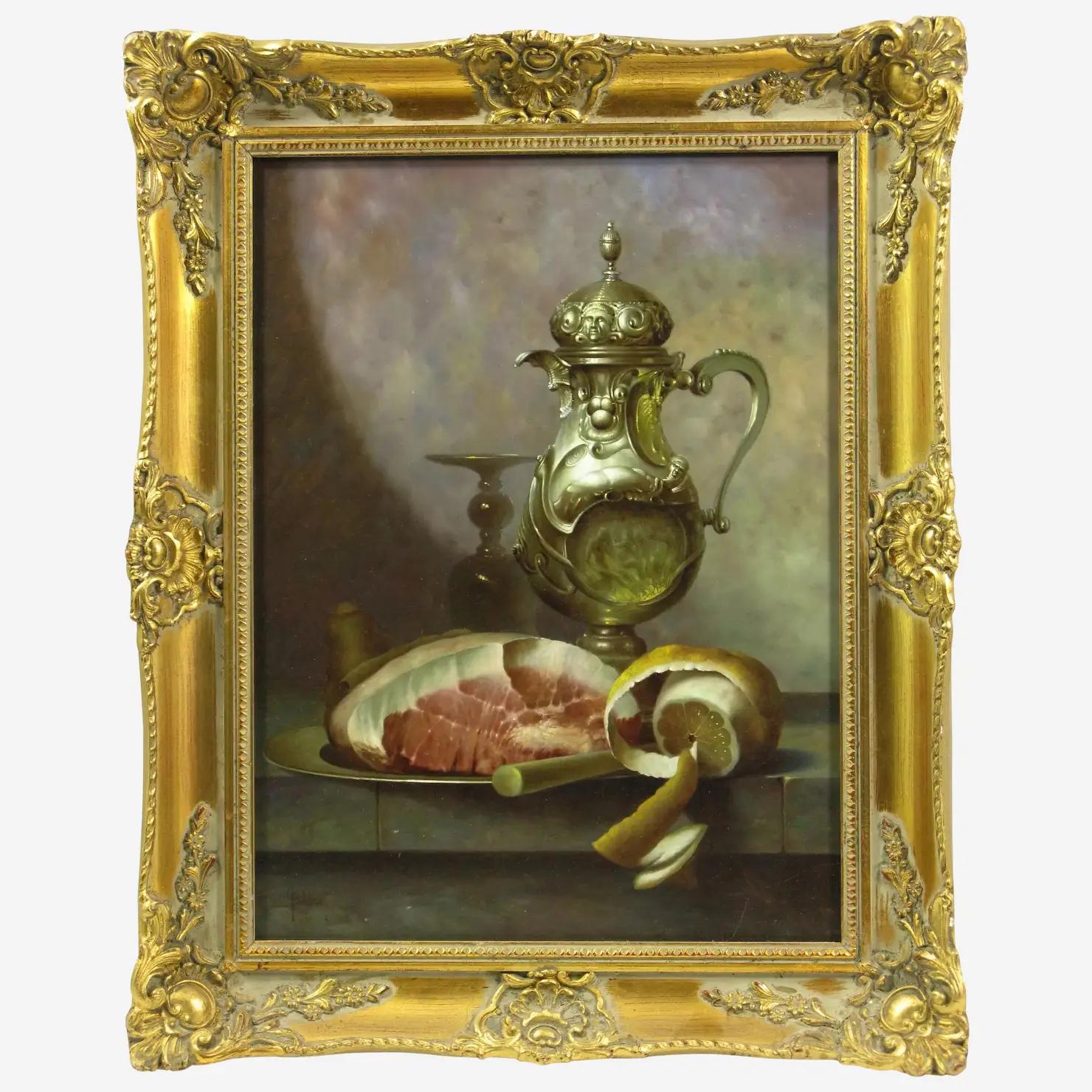 Andreas Gyula Bubarnik (Hungarian) Still Life Oil on Panel (1 of 4)