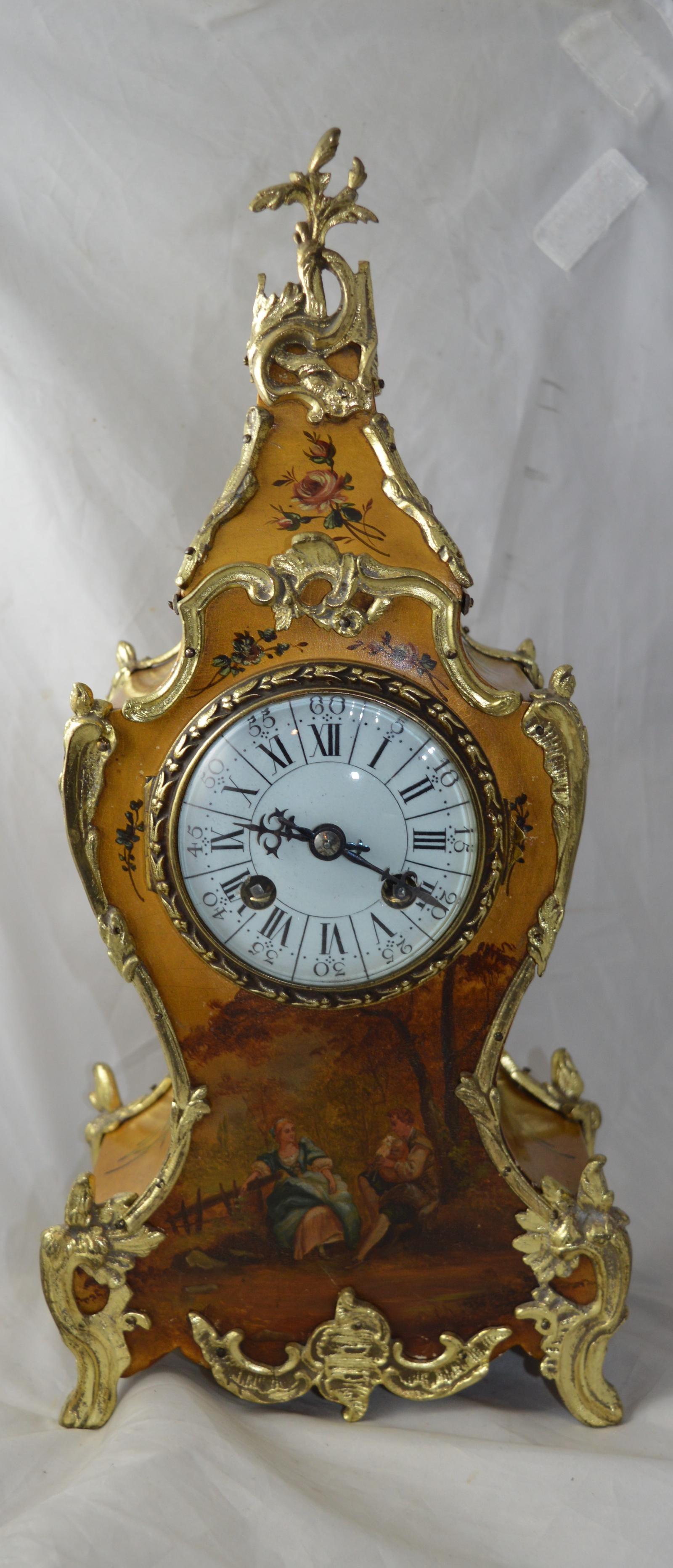 French Vernis Martin Mantel Clock (1 of 7) French Vernis Martin Mantel Clock (1 of 7)
