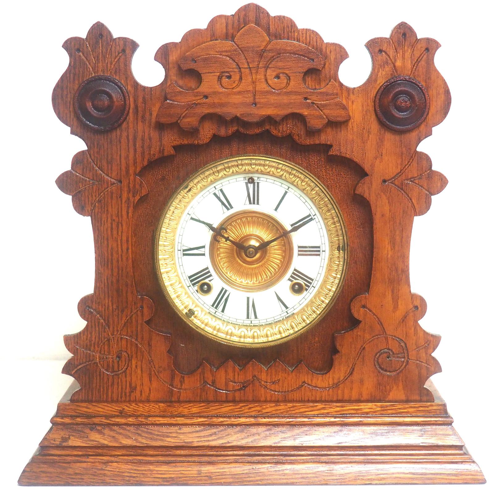 Fantastic American Gingerbread Antique 8 Day Striking Mantle Clock by Ansonia (1 of 12)