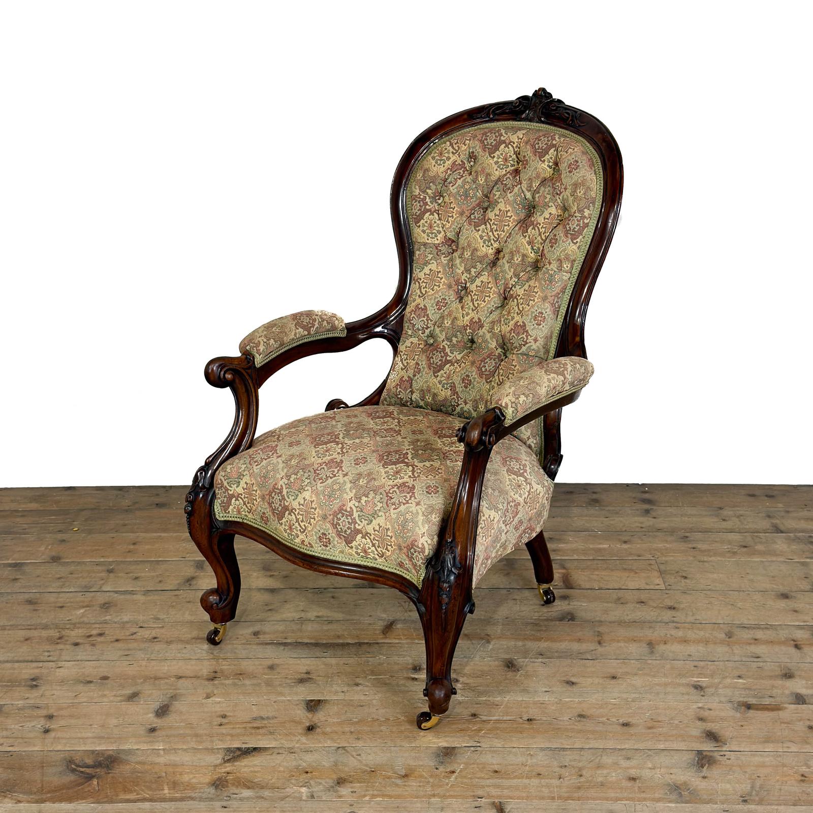 Antique Victorian Mahogany Carved Armchair (1 of 9) Antique Victorian Mahogany Carved Armchair (1 of 9)