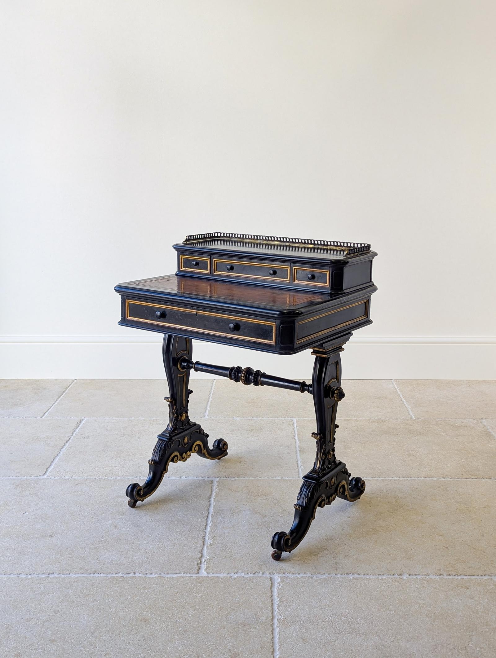 Antique Victorian Ebonised Bonheur du Jour c.1870 (1 of 16) Antique Victorian Ebonised Bonheur du Jour c.1870 (1 of 16)
