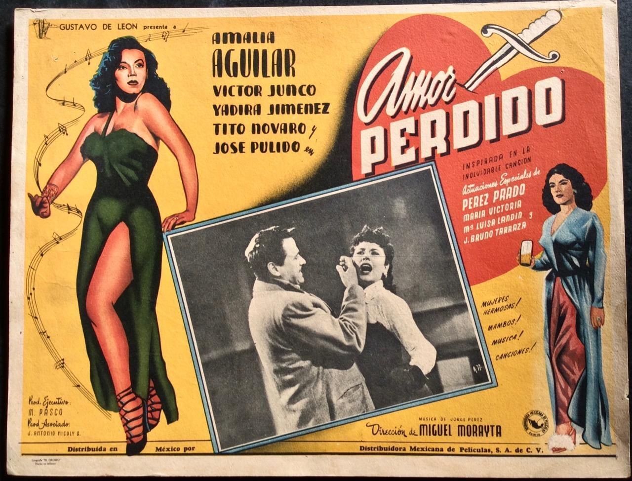1951 Large Size Film Lobby Card For Amor Perdido Amalia Aguilar Original Print (1 of 1)