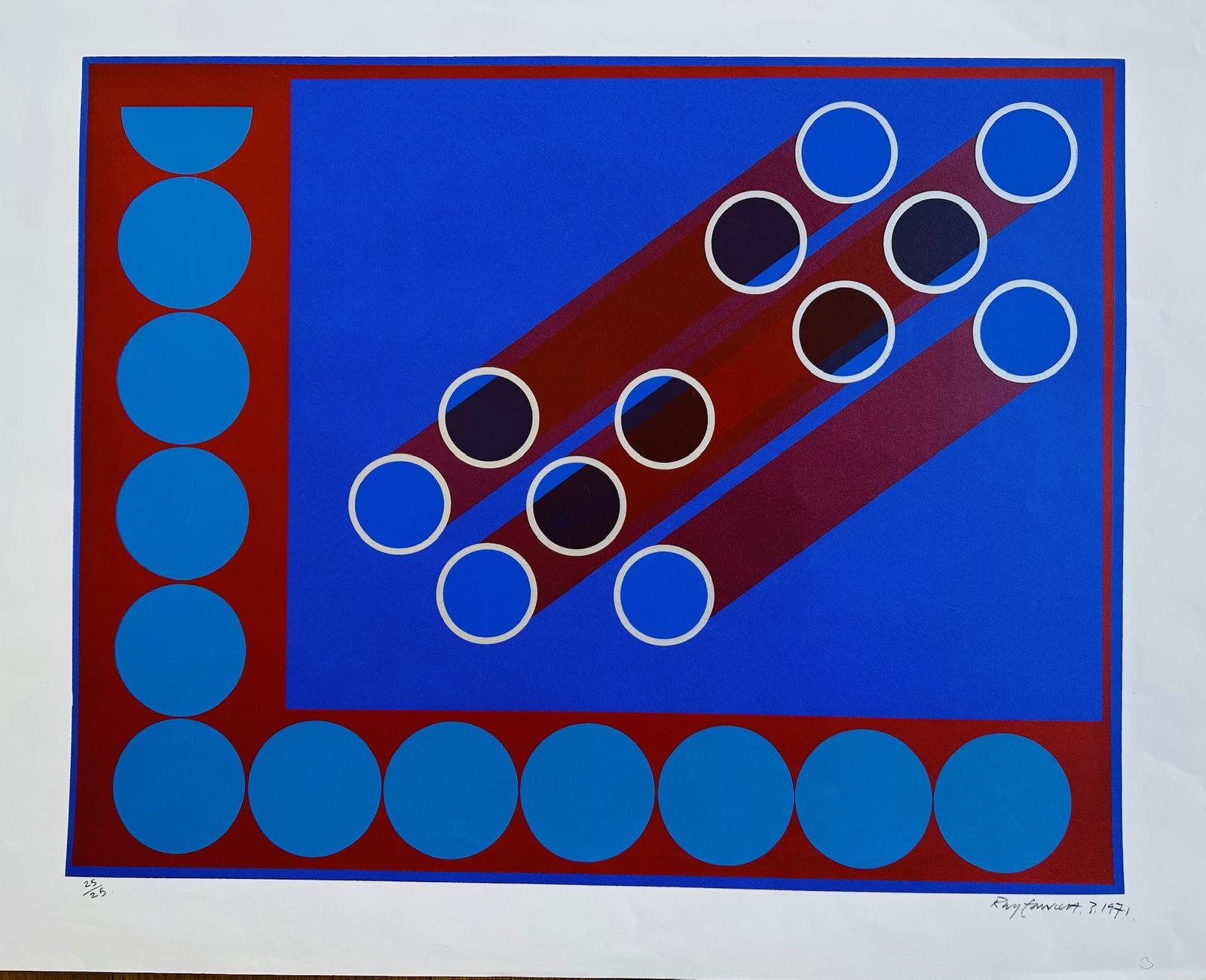 Original Screen Print 'circles' by Ray Fawcett 1934-94. Signed and Dated 1971. 25/25 (1 of 1)