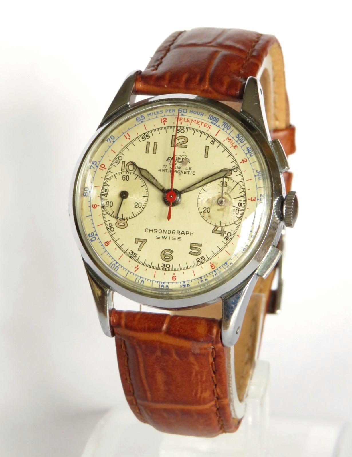 Watch: Gents Enicar 1005CH Chronograph Watch, Pre Sherpa (1 of 6)