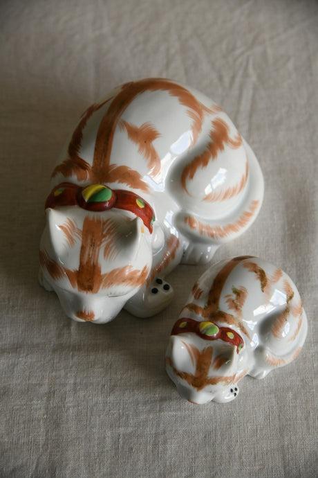 Japanese Kutani Sleeping Catsjapanese Kutani Sleeping Cats (1 of 9)