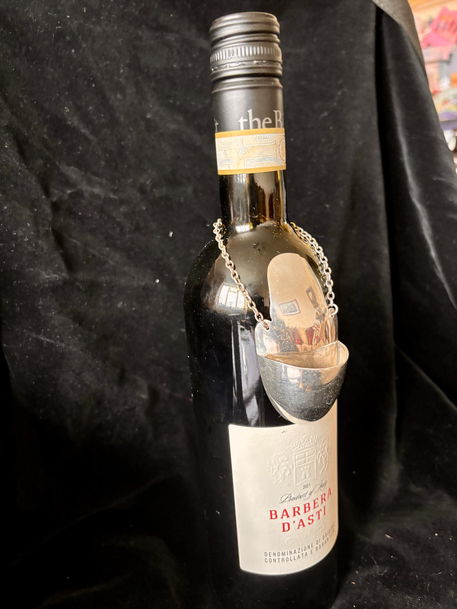 Solid Silver Wine Bottle Drip Collector Hammond Turner Birmingham 1931 (1 of 14)