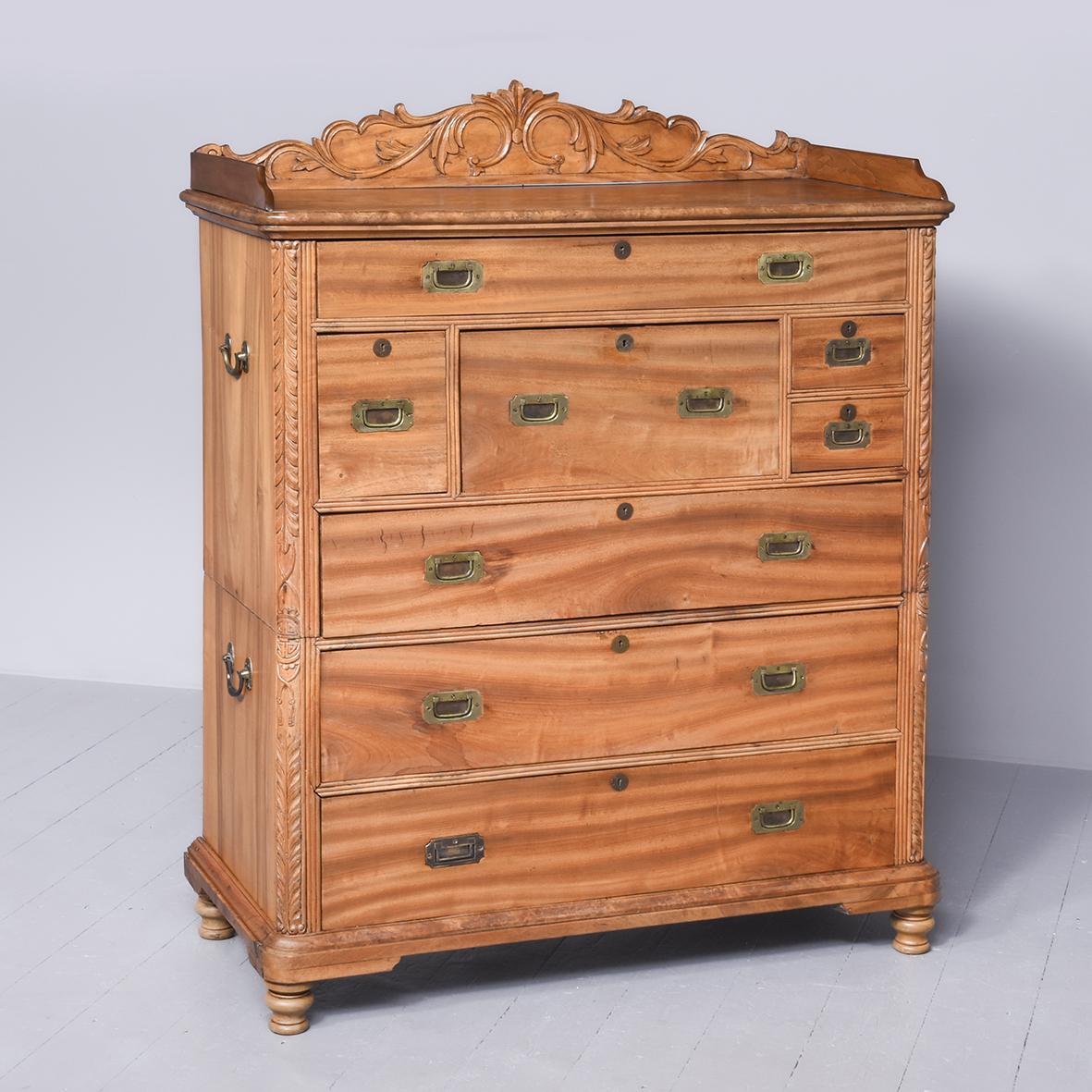 Solid Camphor Wood Secretaire Military Chest (1 of 12) Solid Camphor Wood Secretaire Military Chest (1 of 12)