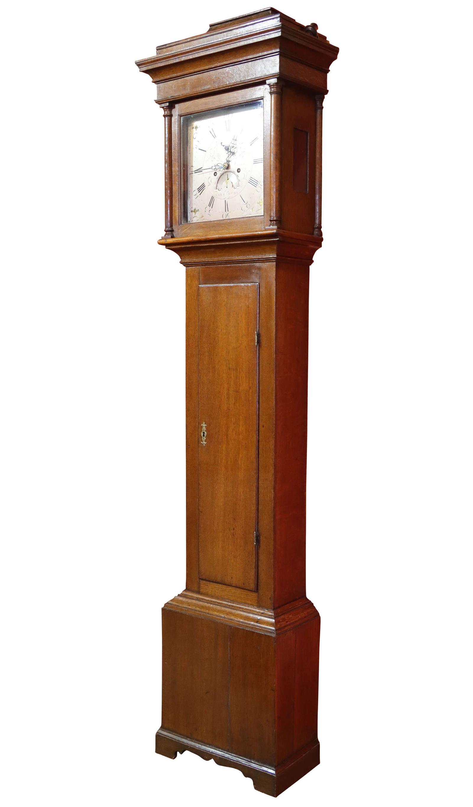 Fine 18th Century Oak Longcase Clock by James Crabb of Salisbury, circa 1790 (1 of 7)