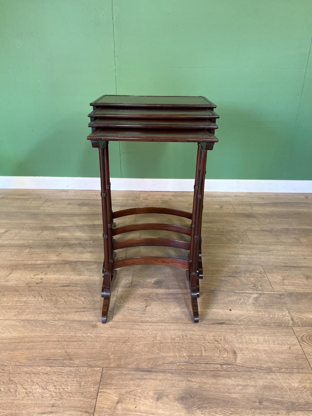 Good Fine Edwardian Rosewood Quarteto Nest of Tables (1 of 5)