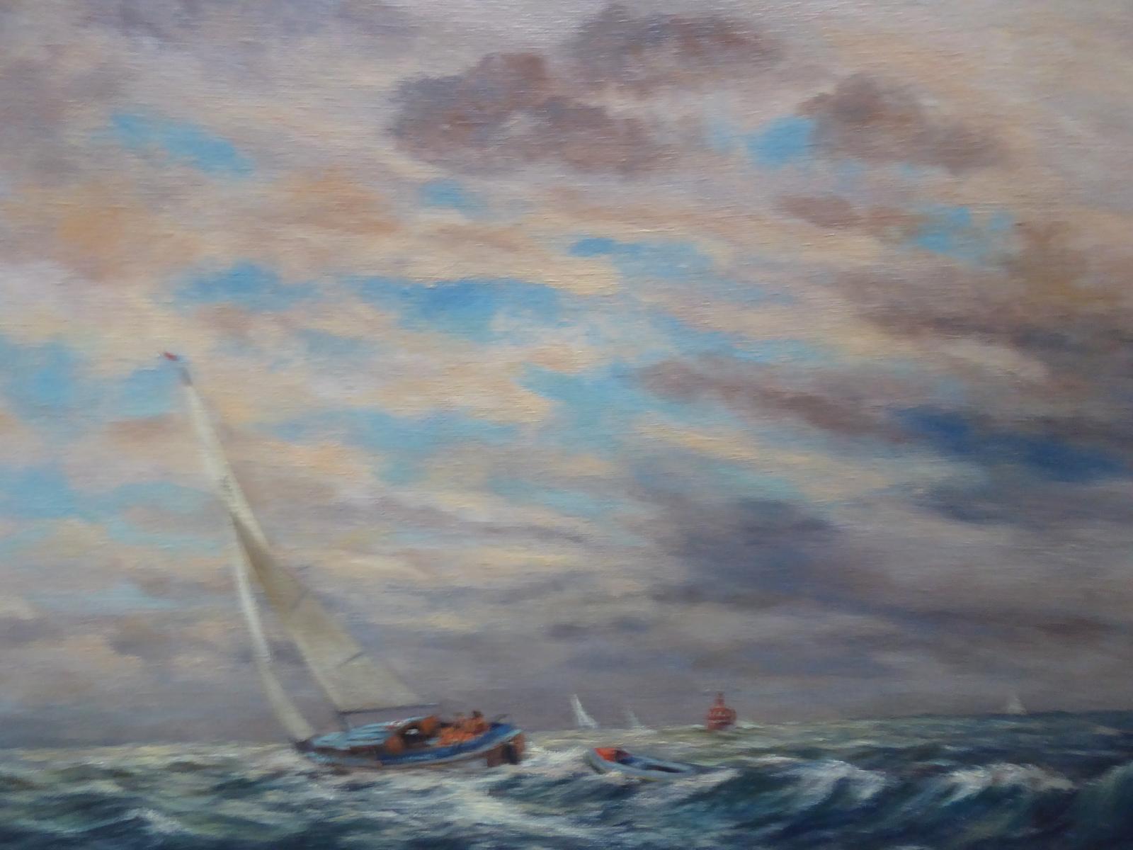 Oil on Canvas  Moonshine Passing Wallet Spitway  Listed Artist Victor Trevett (1 of 14)