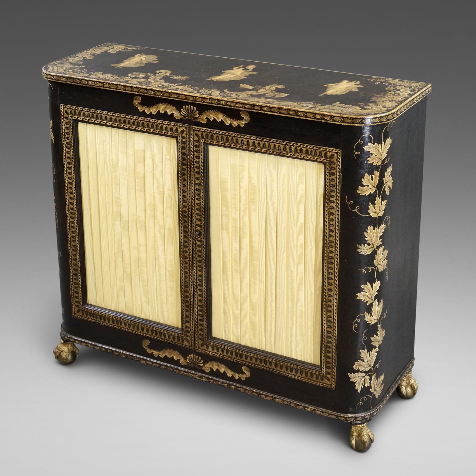 Rare Regency Pen-work Side Cabinet (1 of 7)