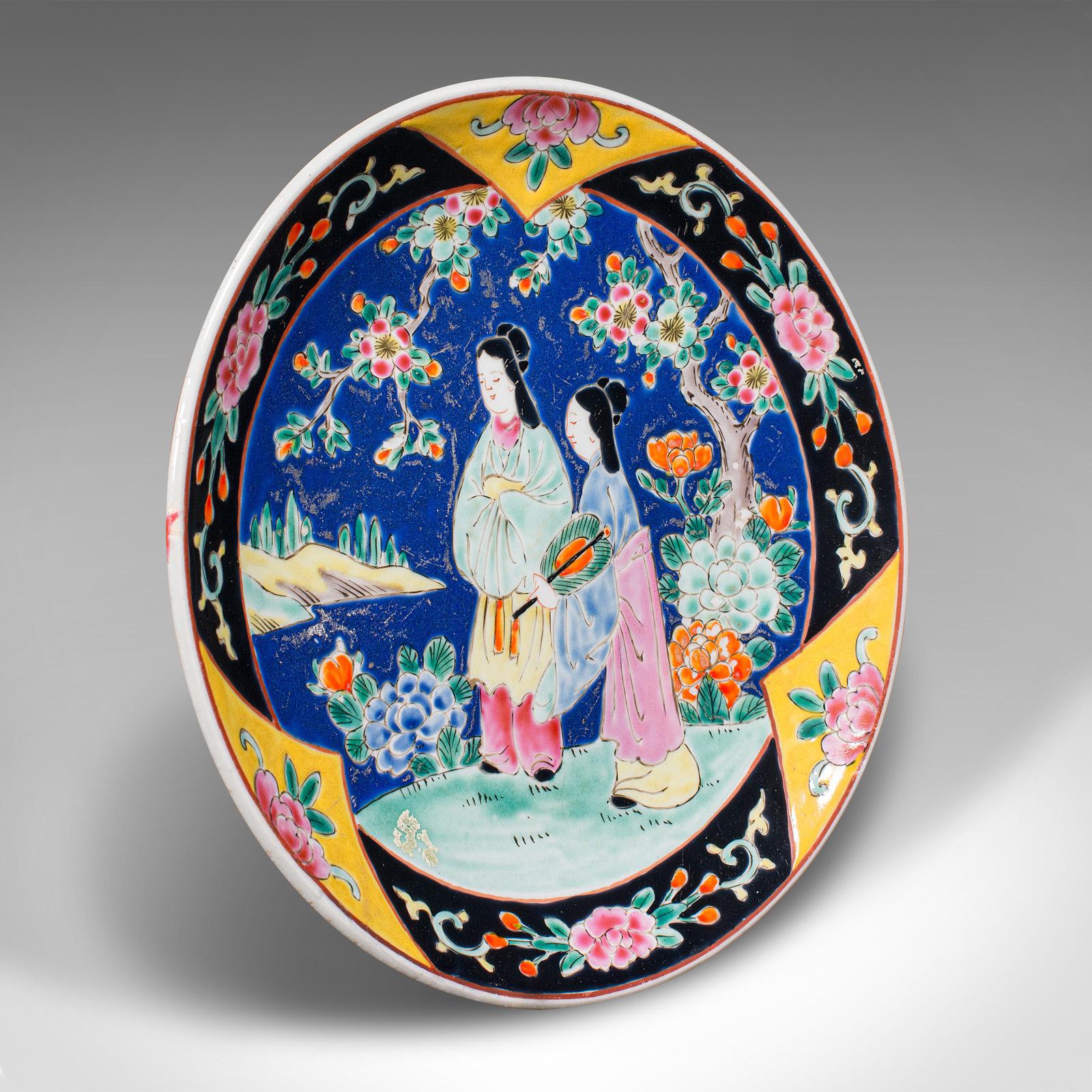 Antique Decorative Plate, Chinese, Ceramic, Display Charger, Qing c.1900 (1 of 8)