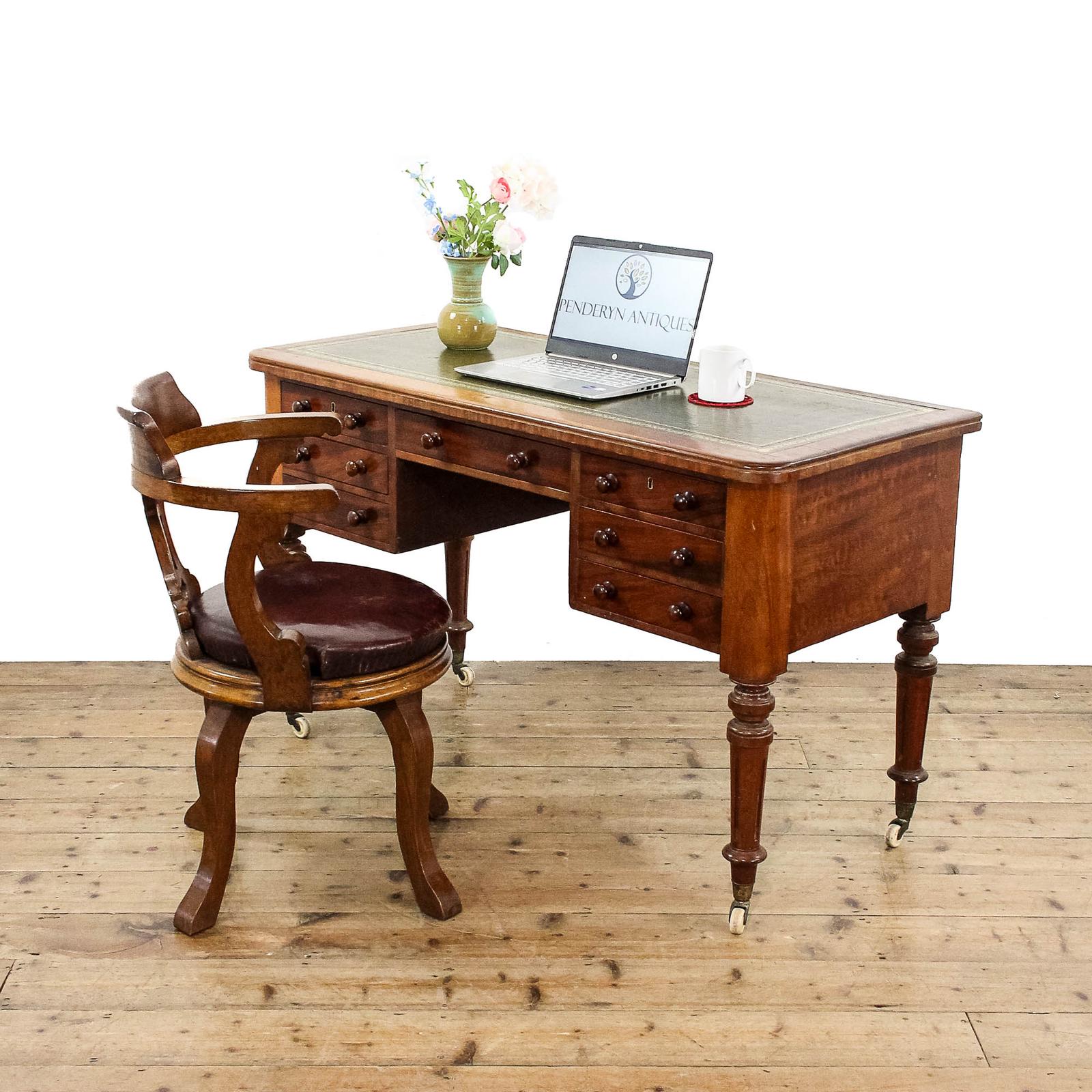 Antique Mahogany Kneehole Writing Desk (1 of 8) Antique Mahogany Kneehole Writing Desk (1 of 8)