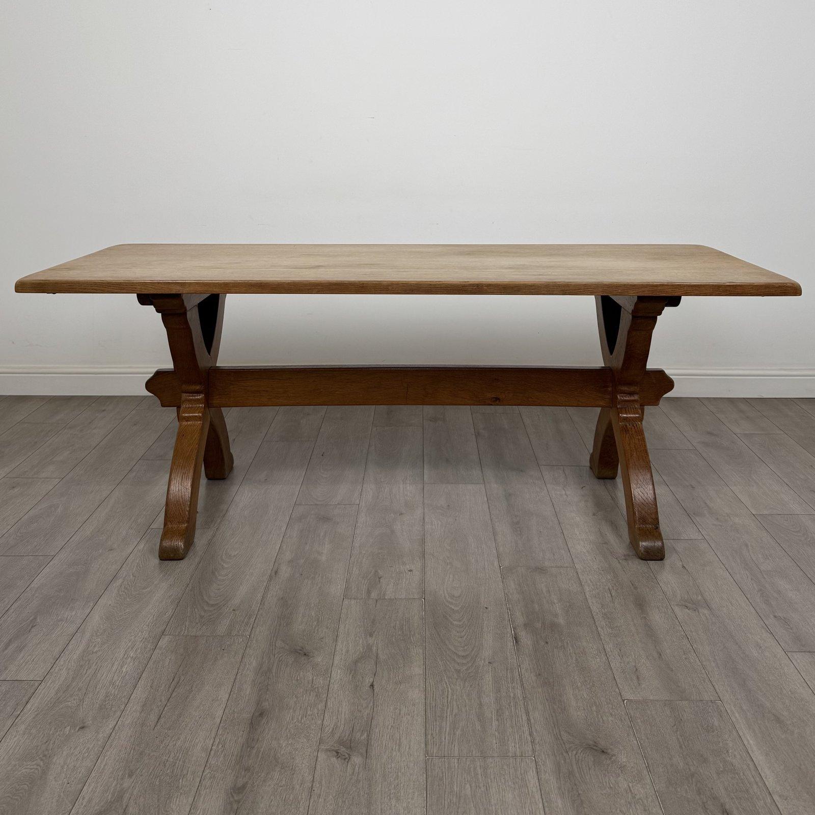 Antique Large Oak Refectory Dining Table | X Frame Trestle Base | AF-6702 (1 of 6) Antique Large Oak Refectory Dining Table | X Frame Trestle Base | AF-6702 (1 of 6)