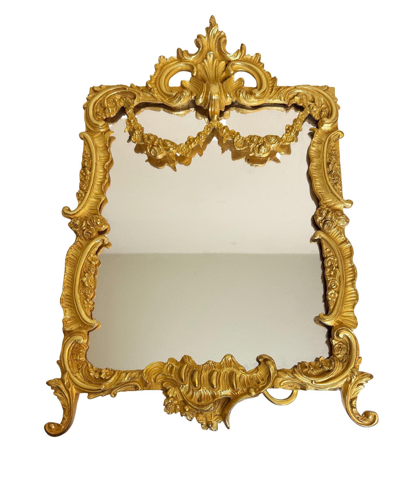 Ornate Antique French Gilt Bronze Table Mirror (1 of 9) Ornate Antique French Gilt Bronze Table Mirror (1 of 9)