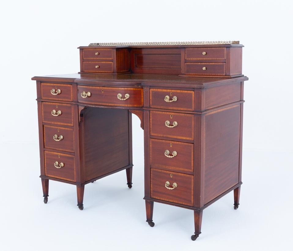 Sheraton Revival Mahogany Writing Desk (1 of 10)