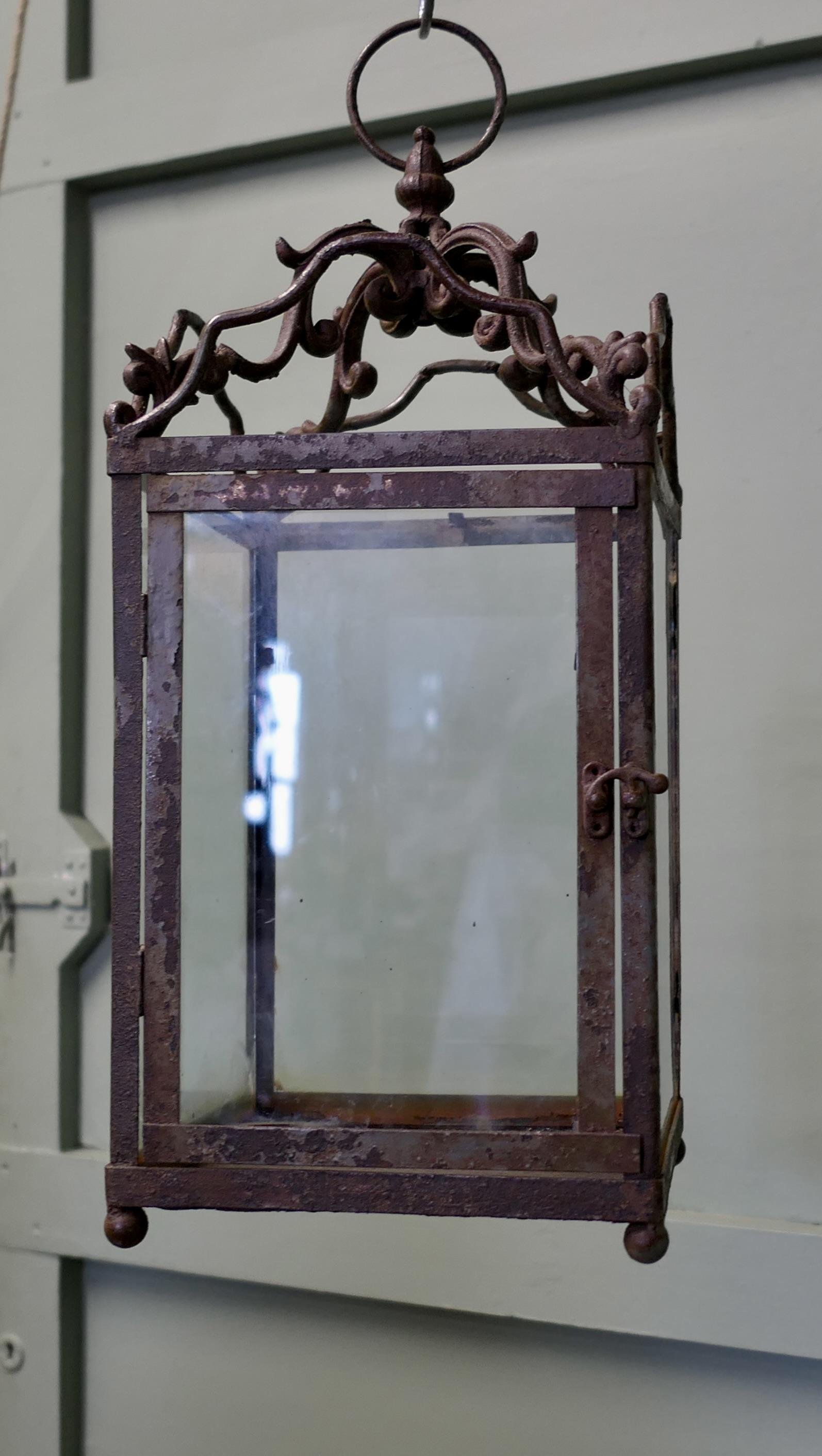 Wrought Iron French Arts and Crafts Hall Lantern (1 of 5) Wrought Iron French Arts and Crafts Hall Lantern (1 of 5)