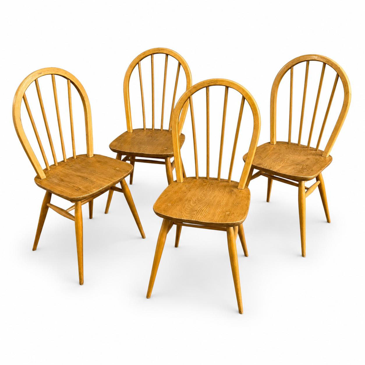 Vintage Ercol Blonde Elm & Beech Windsor Dining Chairs, Set of Four (1 of 10) Vintage Ercol Blonde Elm & Beech Windsor Dining Chairs, Set of Four (1 of 10)