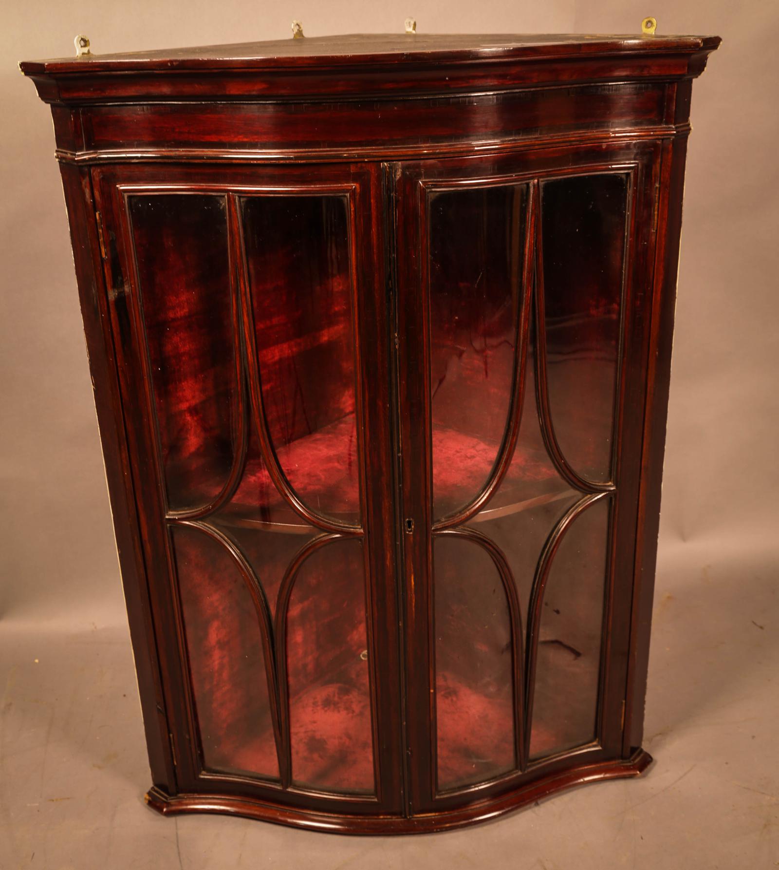 Unusual Serpentine Front Corner Cabinet (1 of 6)