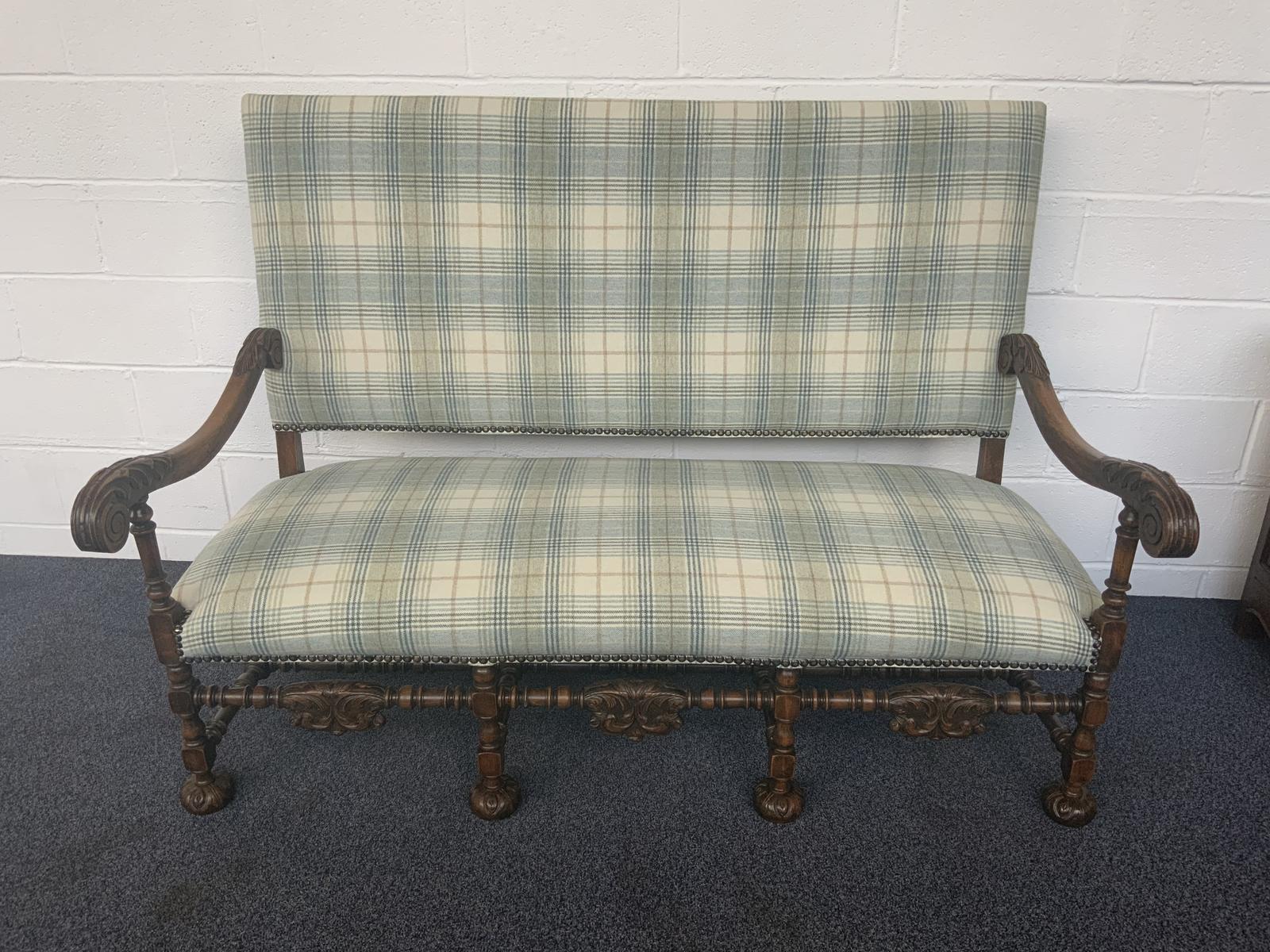 Carved Walnut French Bench (1 of 13)