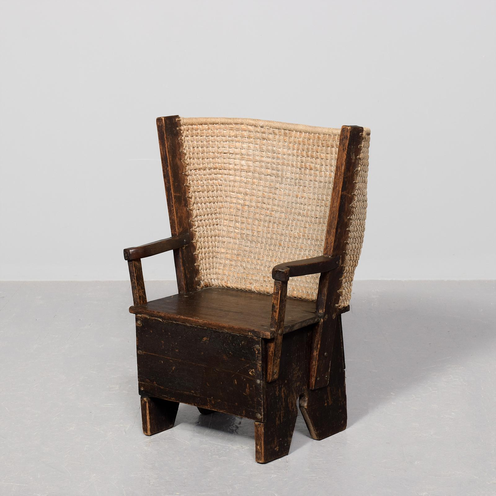 Rare Infant-size Oak-framed Orkney Chair in Original Condition (1 of 7) Rare Infant-size Oak-framed Orkney Chair in Original Condition (1 of 7)