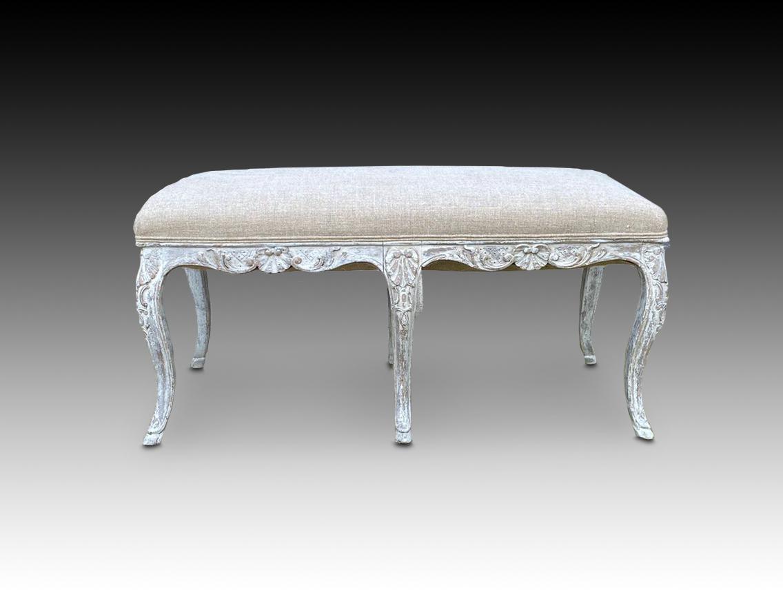 19th Century Distressed Painted Stool (1 of 4)