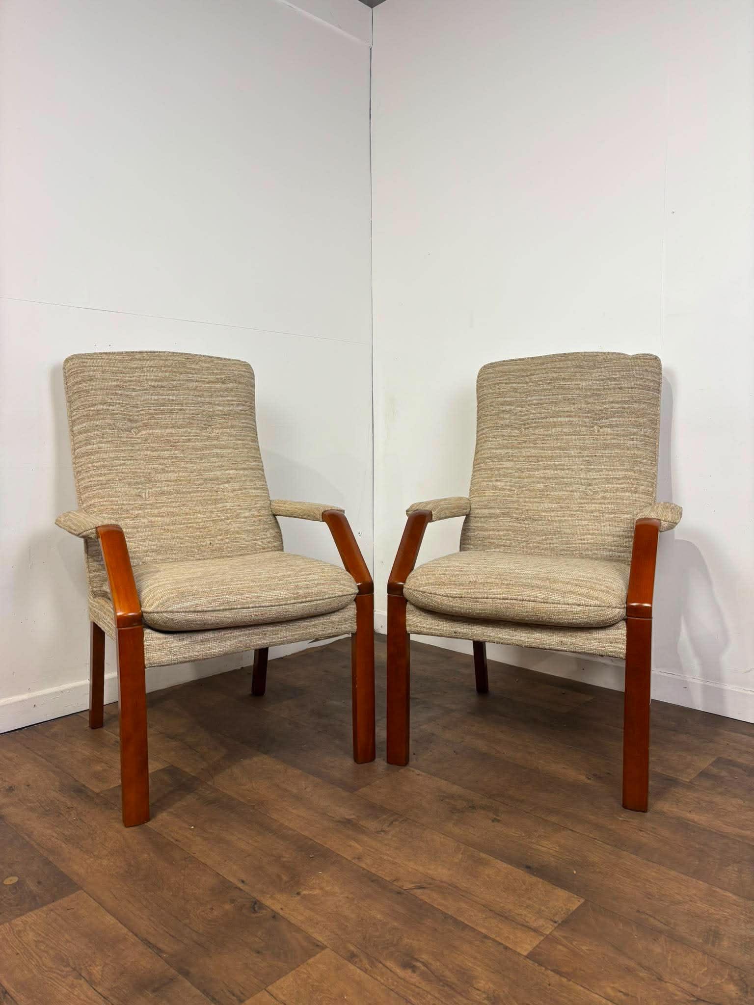 Pair of Vintage Parker Knoll Beech Framed Fireside Armchairs Model PK1158-1169 (1 of 14) Pair of Vintage Parker Knoll Beech Framed Fireside Armchairs Model PK1158-1169 (1 of 14)