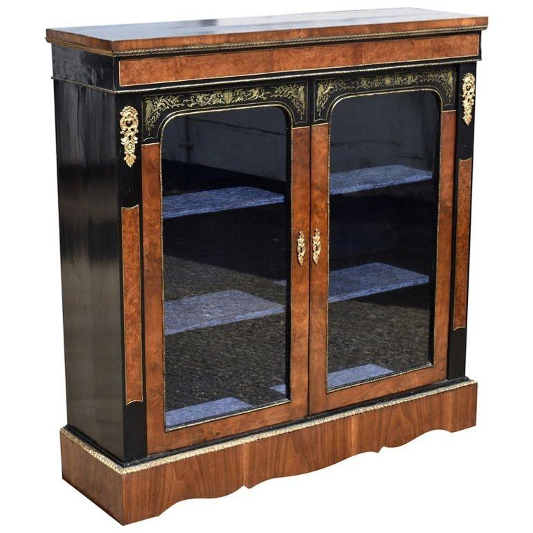 Victorian Walnut & Ebonised Pier Cabinet (1 of 7)