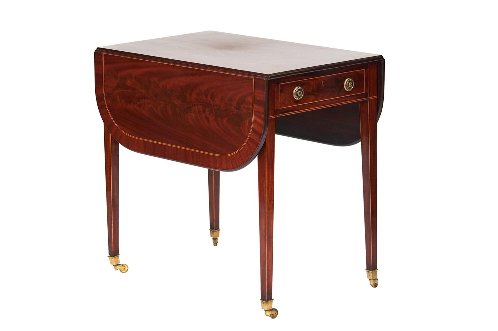 Fine Regency Mahogany & Inlaid Pembroke Table (1 of 5)