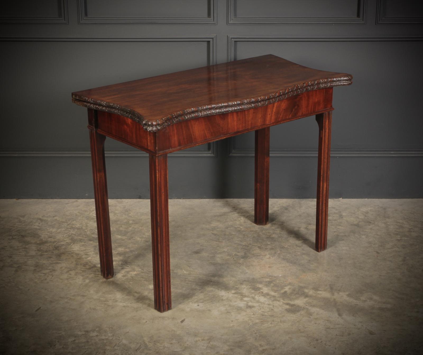 George IV Serpentine Shaped Mahogany Tea Table (1 of 12)