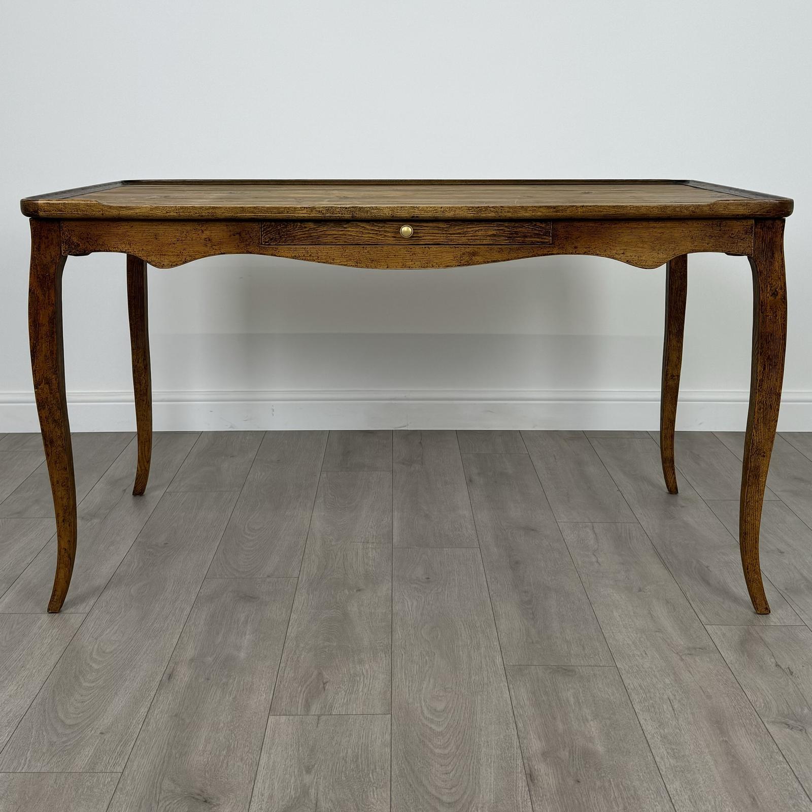 Vintage 20th Century Good Quality Large Writing Table In Oak (1 of 8) Vintage 20th Century Good Quality Large Writing Table In Oak (1 of 8)