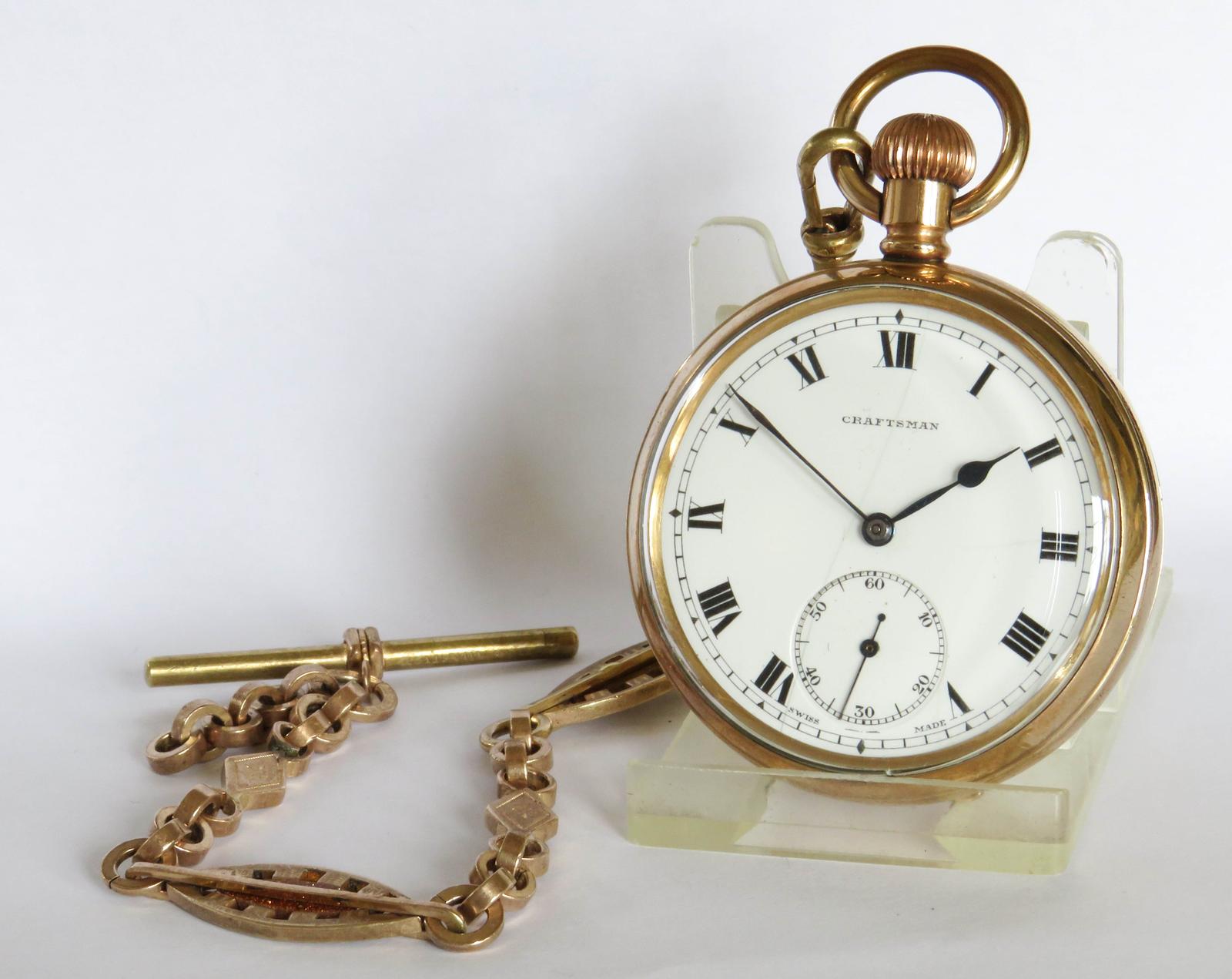 Pocket Watch: 1930s Craftsman Pocket Watch with Albert (1 of 7)