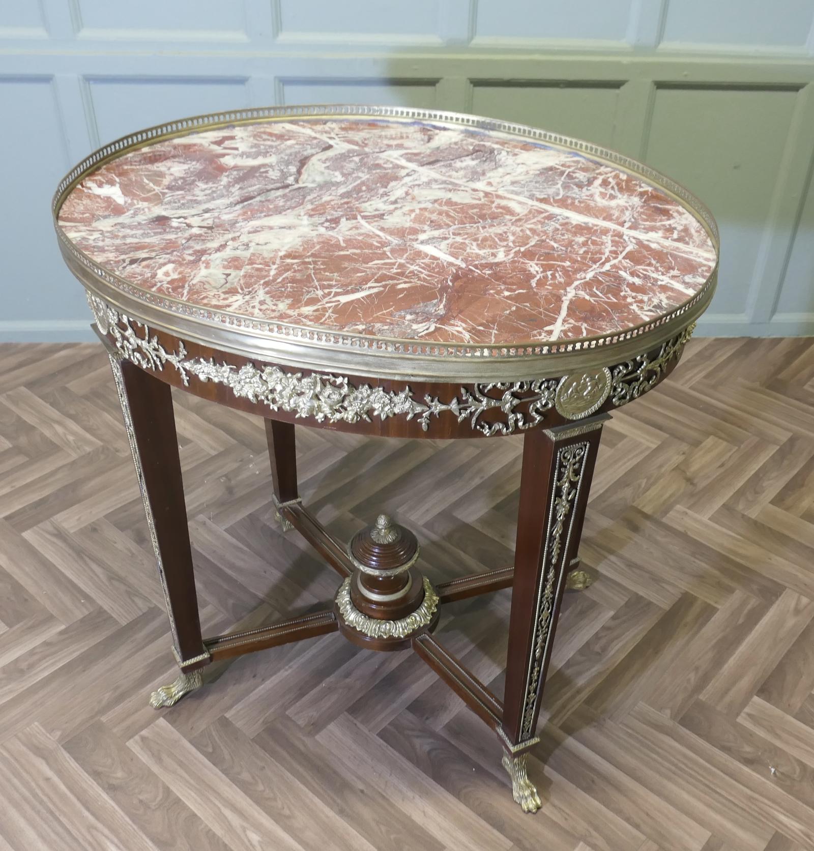 French Empire Style Oval Centre Table (1 of 6)