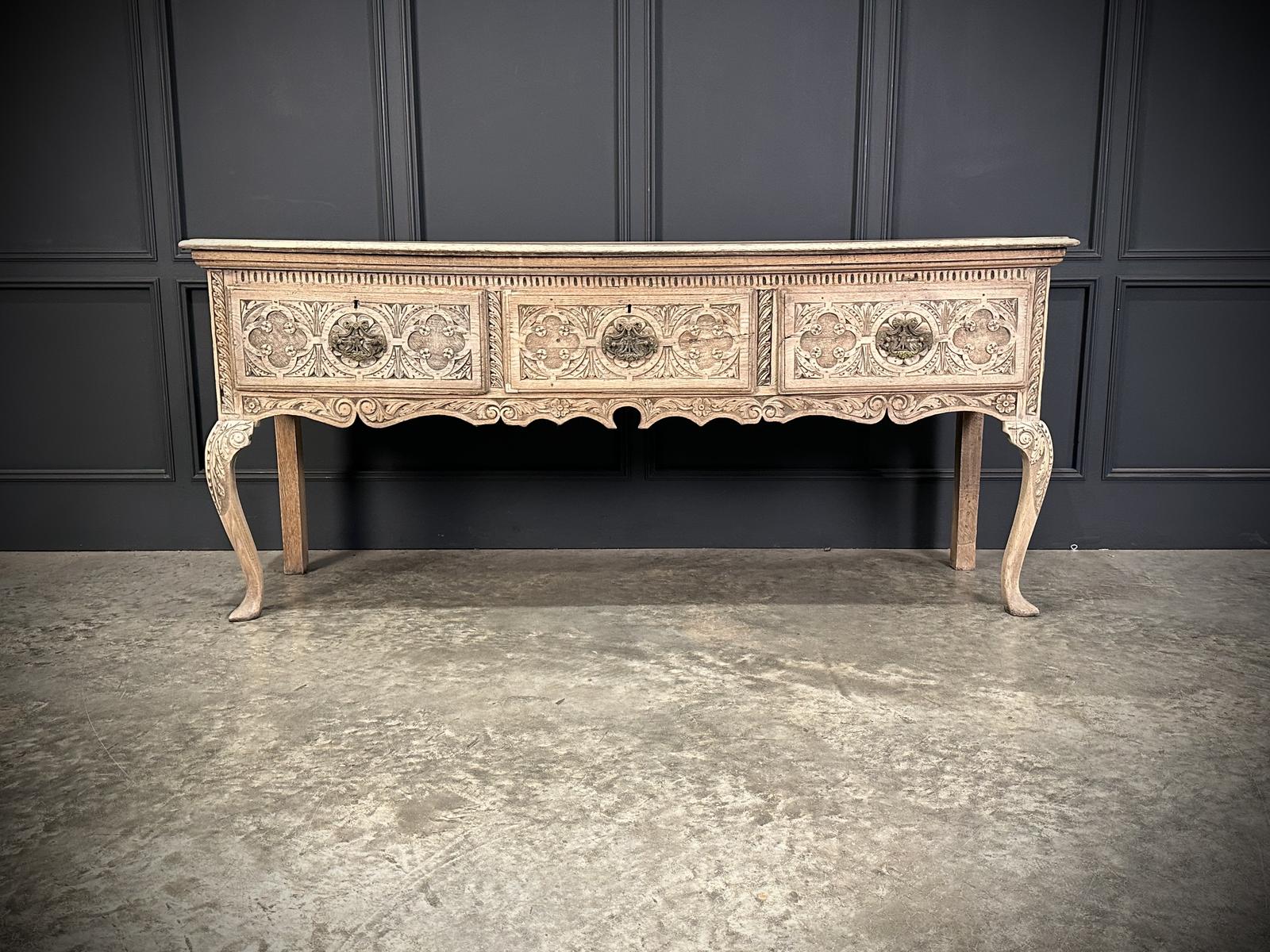 18th Century Carved Oak Dresser Base (1 of 7) 18th Century Carved Oak Dresser Base (1 of 7)