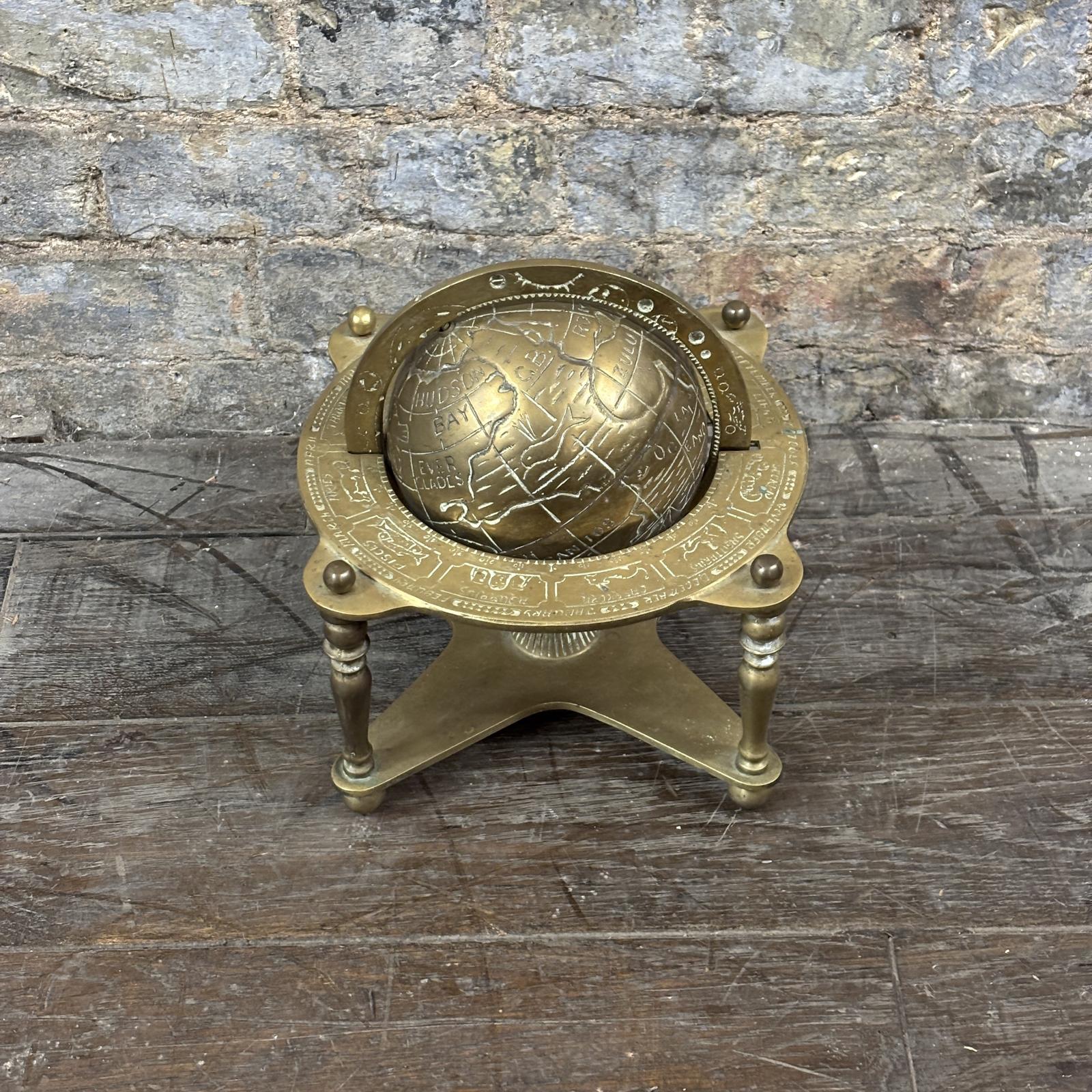 Mid-20th-century Cast Brass Zodiac Globe (1 of 8)