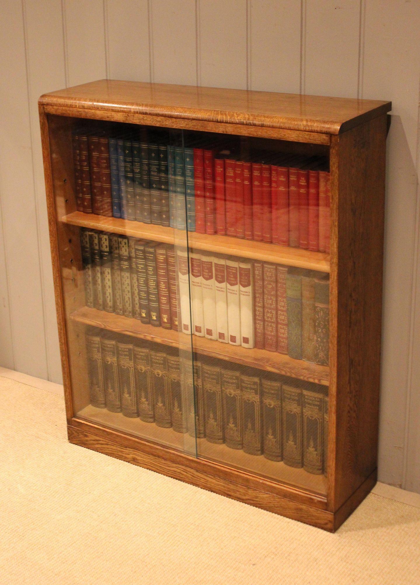 Oak Art Deco Style Glazed Bookcase (1 of 12) Oak Art Deco Style Glazed Bookcase (1 of 12)