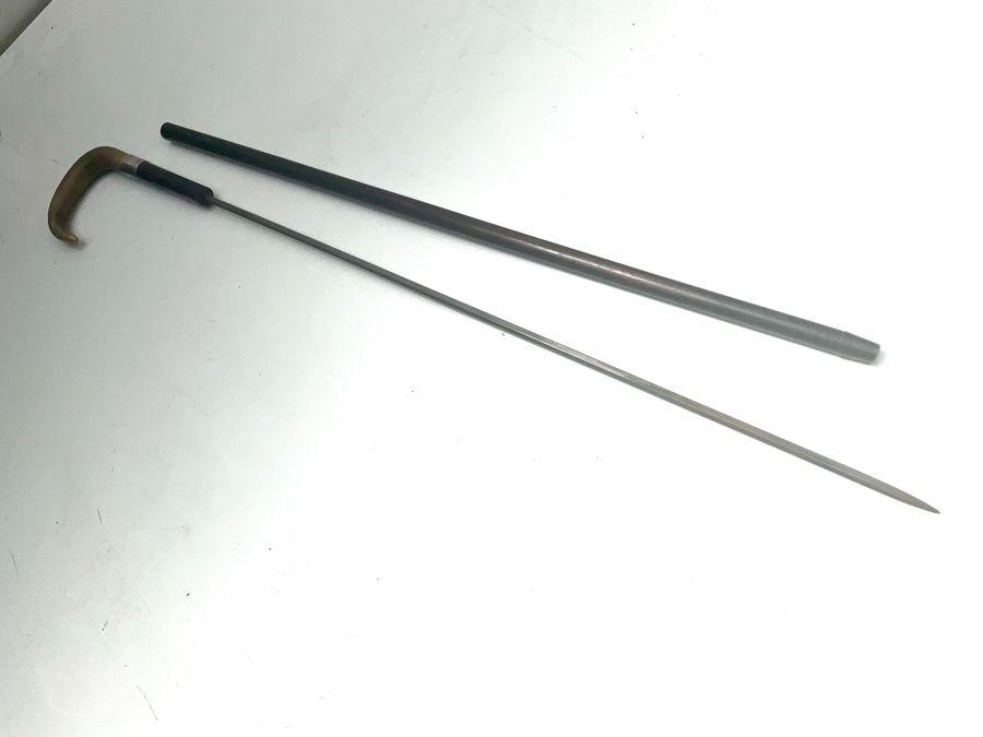 Horn Handled Gentleman’s Walking Stick / Sword Stick (1 of 20)