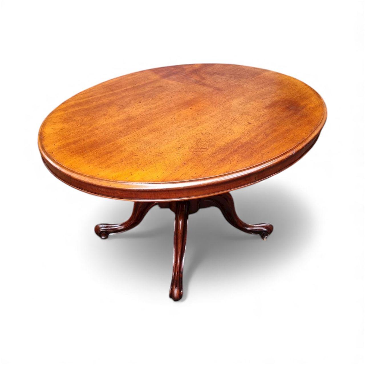Antique Victorian Mahogany Tilt-top Dining Table / c.1850s (1 of 10)