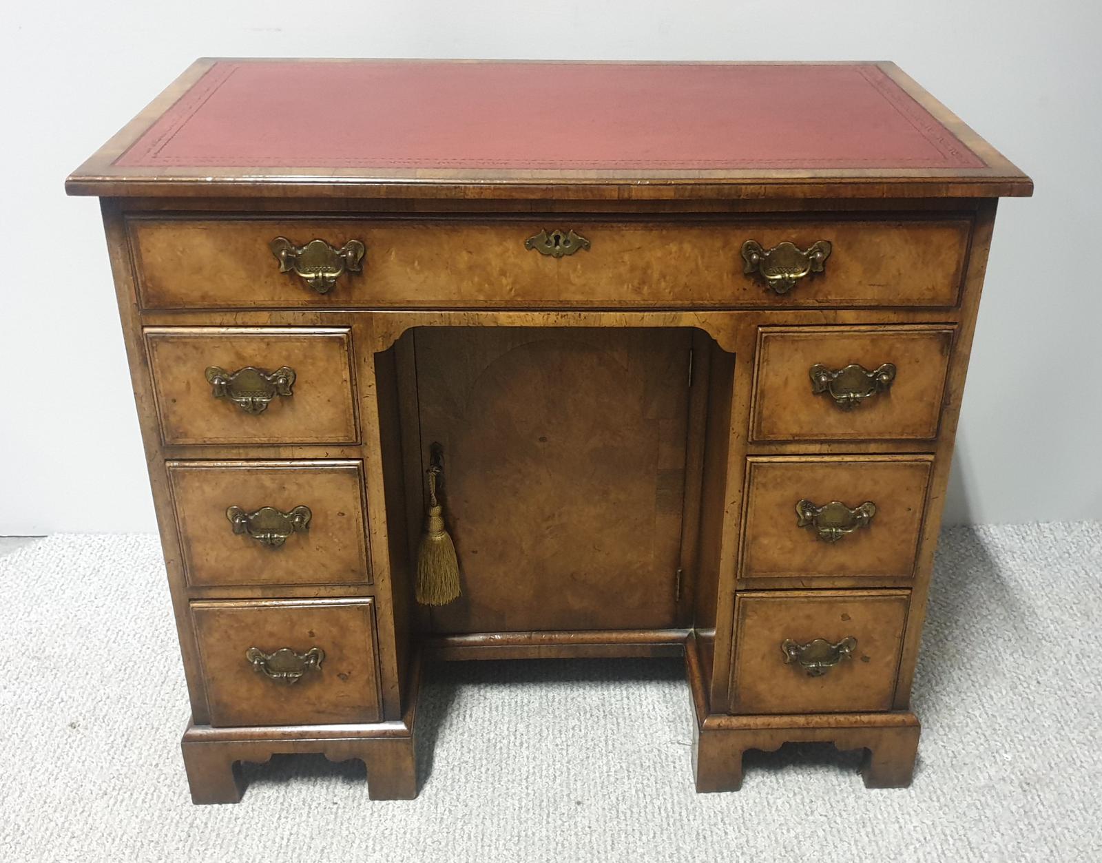 Queen  Anne Burr Walnut Desk (1 of 1)