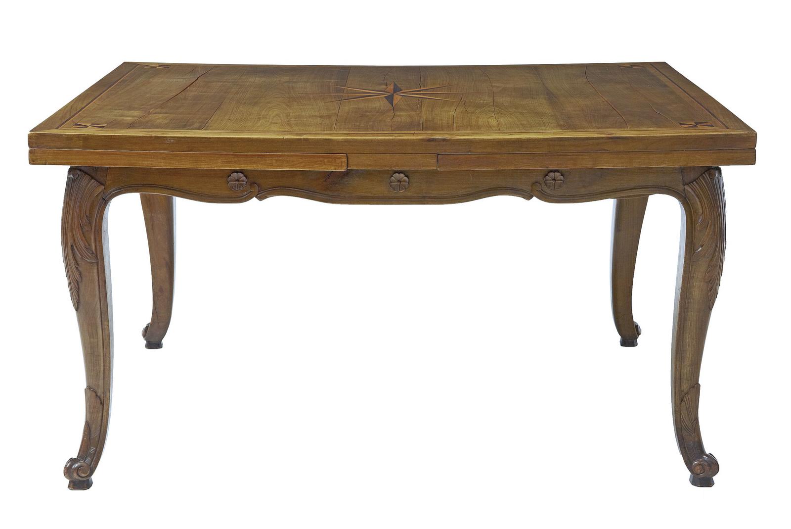 19th Century French Inlaid Fruitwood Extending Dining Table (1 of 12)
