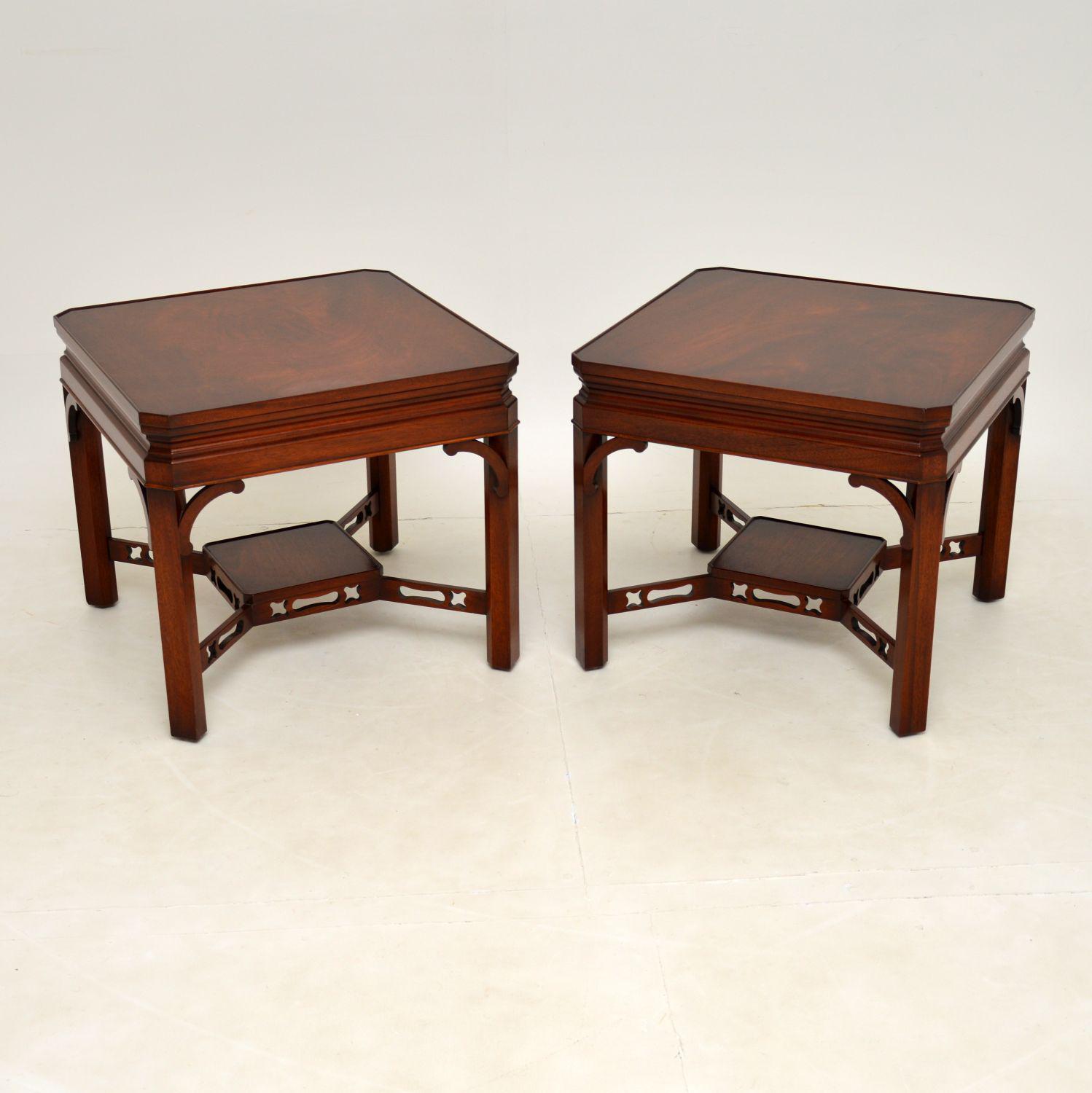 Pair of Georgian Style Mahogany Side Tables c.1950 (1 of 7) Pair of Georgian Style Mahogany Side Tables c.1950 (1 of 7)