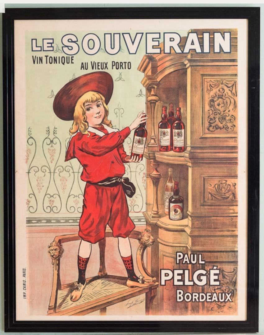 French Port Wine Poster 'Le Souverain' c.1895 (1 of 2)