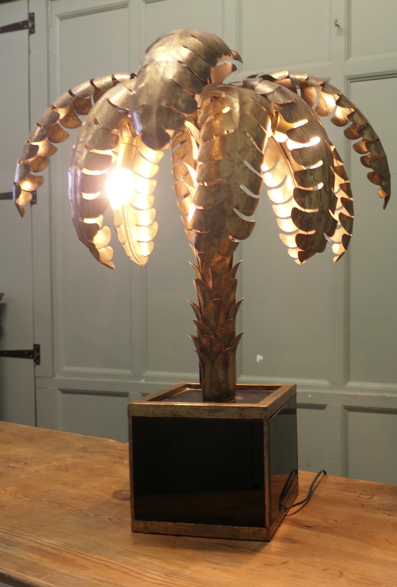 French Palm Tree Tole Ware Lamp from Maison Jansen (1 of 6) French Palm Tree Tole Ware Lamp from Maison Jansen (1 of 6)