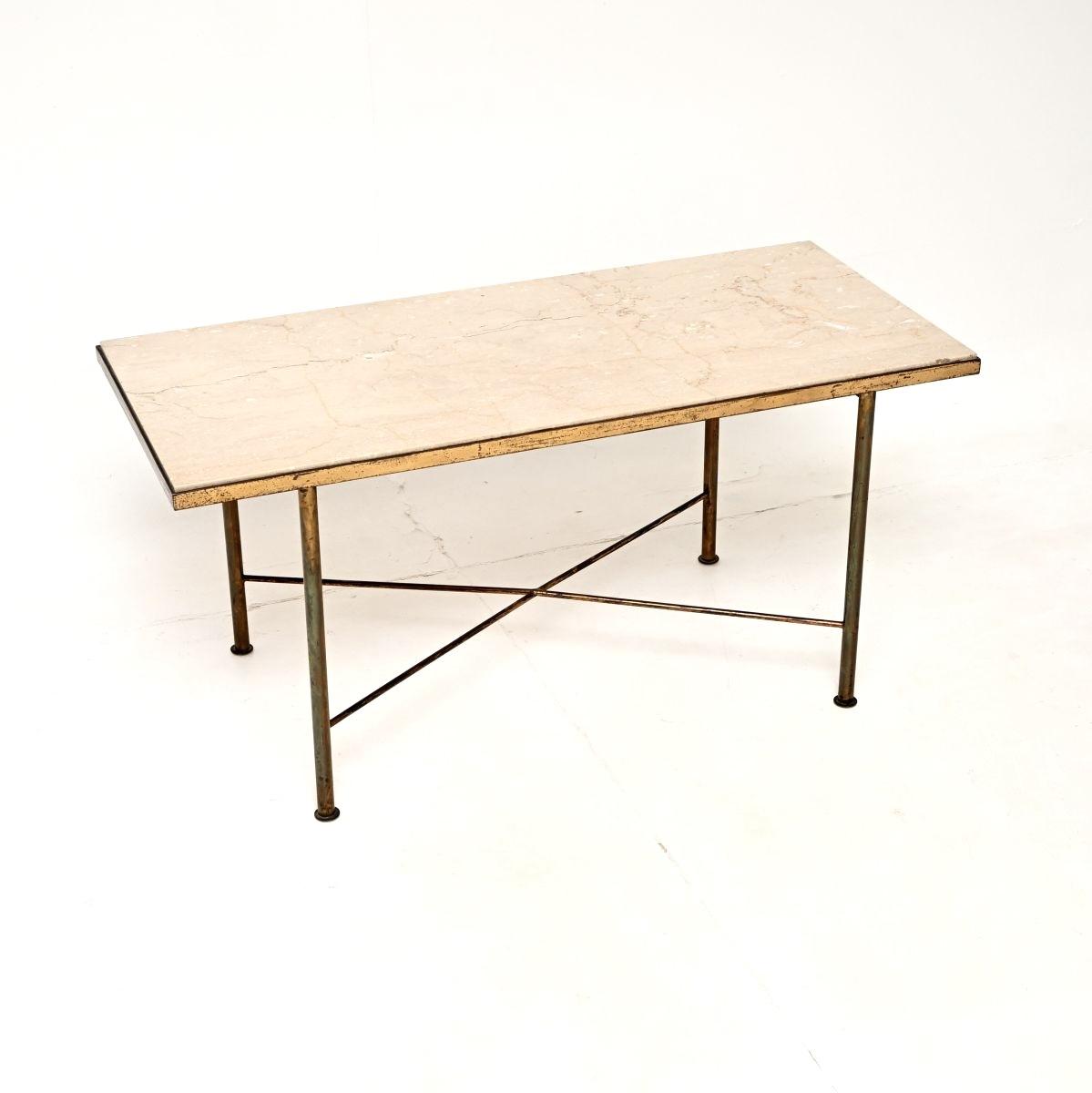 Vintage French Brass & Marble Coffee Table (1 of 8) Vintage French Brass & Marble Coffee Table (1 of 8)