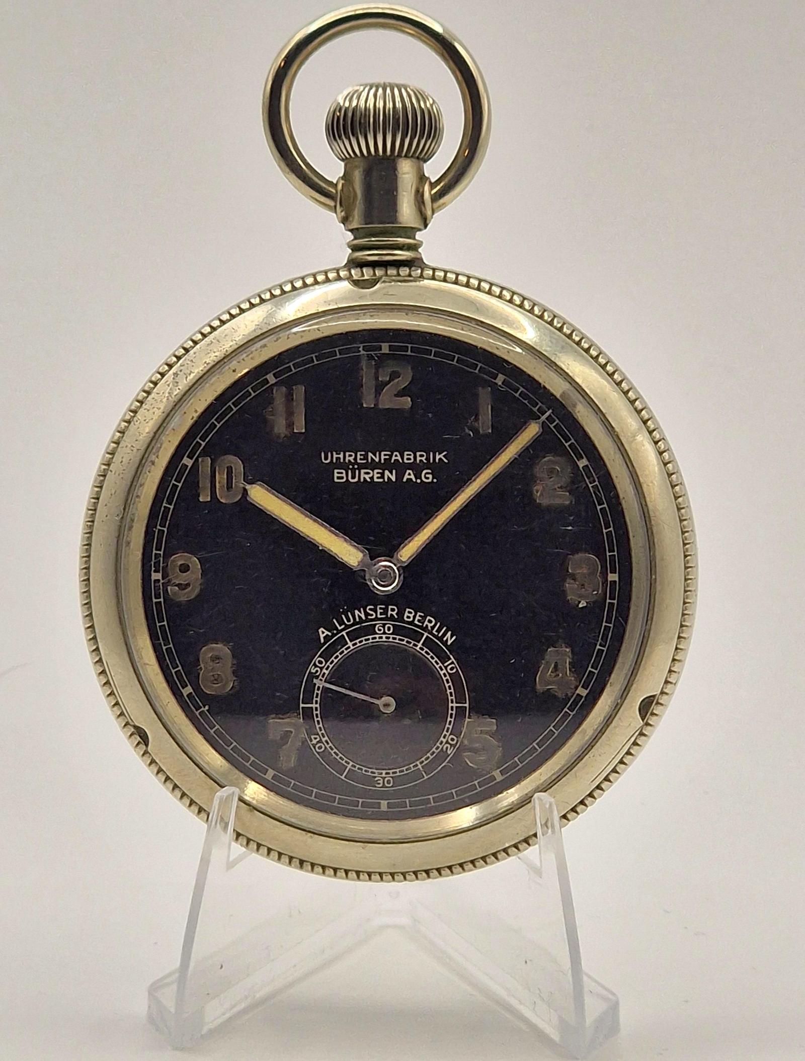 Buren German Military Pocket Watch WW2 (1 of 5) Buren German Military Pocket Watch WW2 (1 of 5)