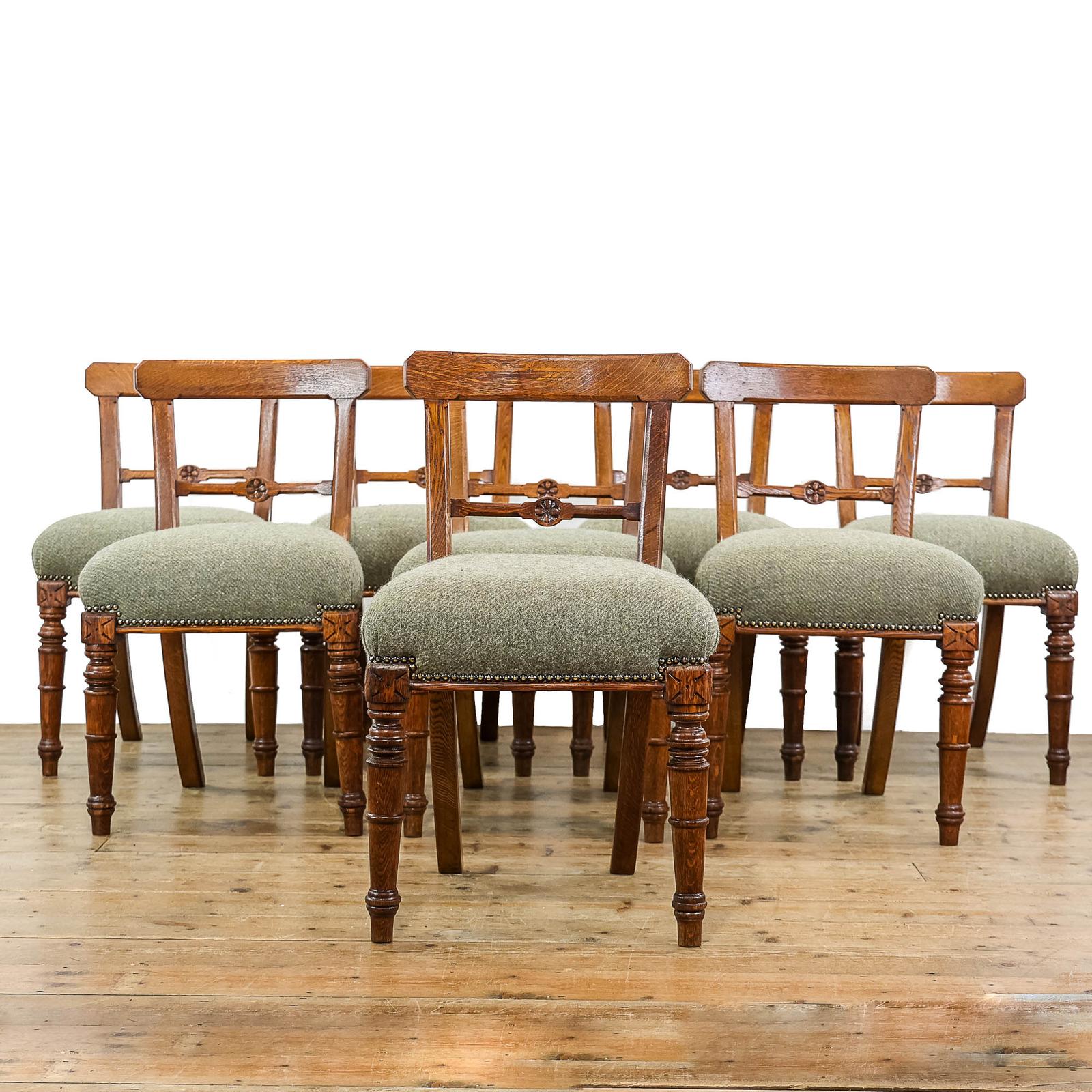 Antique Set of Eight Arts & Crafts Oak Dining Chairs (1 of 9) Antique Set of Eight Arts & Crafts Oak Dining Chairs (1 of 9)