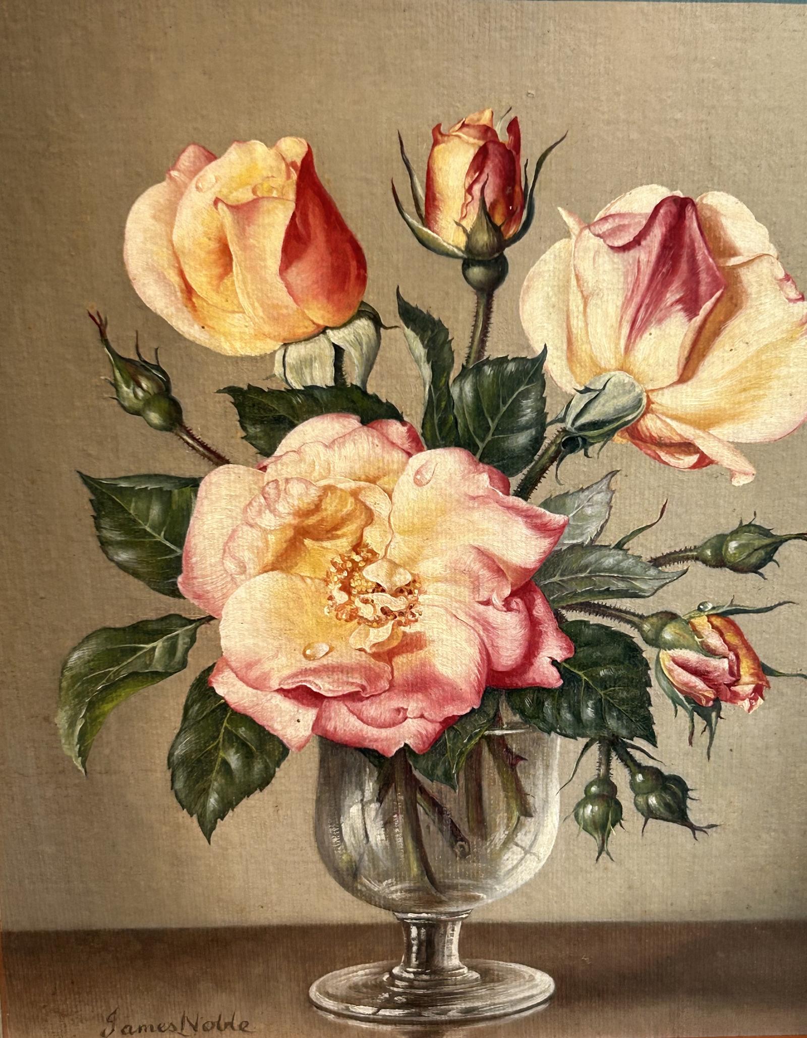 Roses Oil Painting - James Noble British (1919-1989) (1 of 3)
